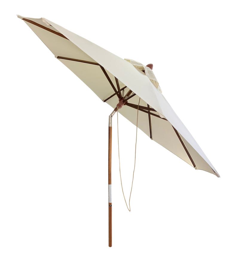 Enzo parasol rond 250, ecru, knik