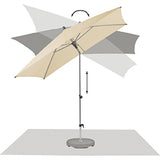 Alu-Smart parasol vierkant 240 x 240, kleur 422 Cream