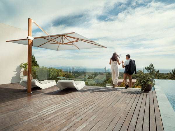 Aura parasol eucalyptushout 400 x 400,  kleur 615 black
