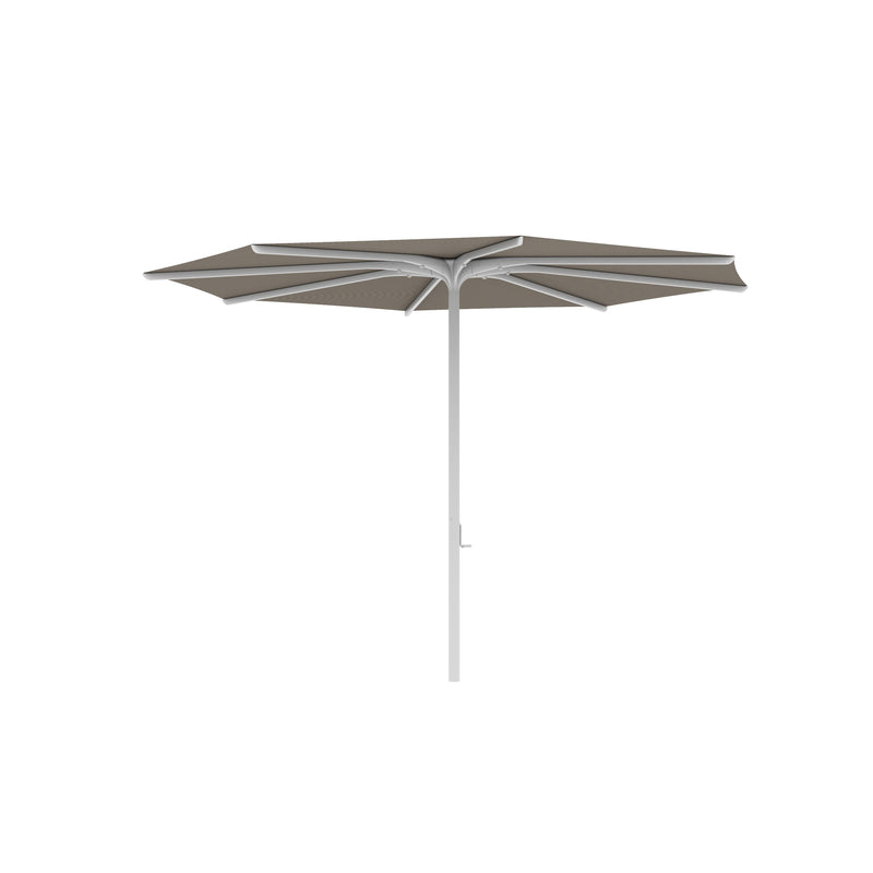 Bloom parasol rond 330 frame white/doek cappuccino uni
