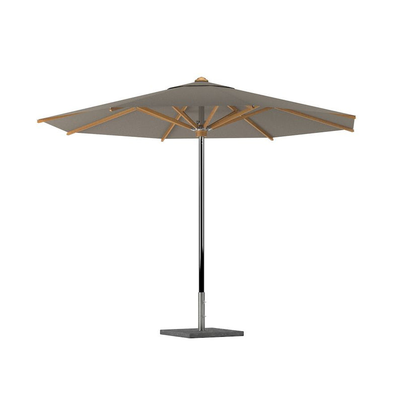 Shady parasol rvs/teak  vierkant 3.5 x 3.5 cauppuccino uni