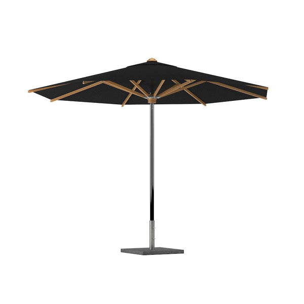 Shady parasol rvs / teak 350 rond fondant uni