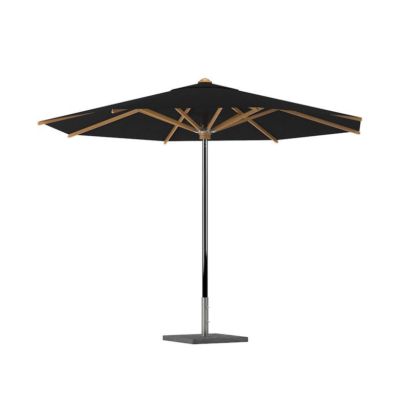Shady parasol rvs/teak  vierkant 3.5 x 3.5 fondant uni