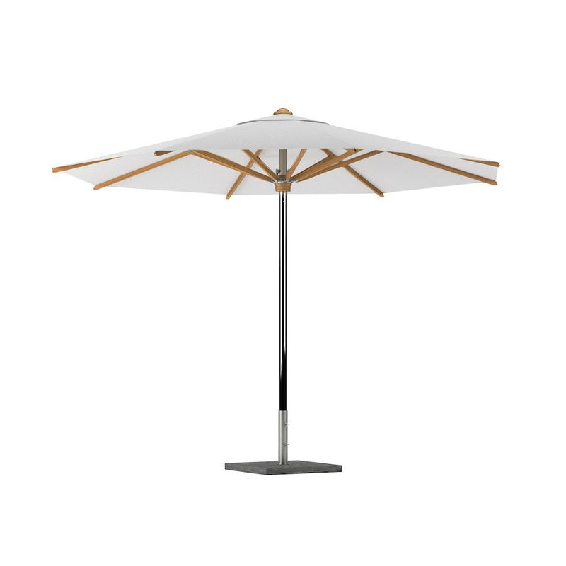 Shady parasol rvs /teak vierkant 3.5 x 3.5 white uni