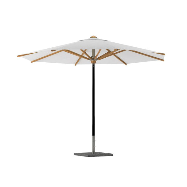 Shady parasol rvs / teak 350 rond white uni