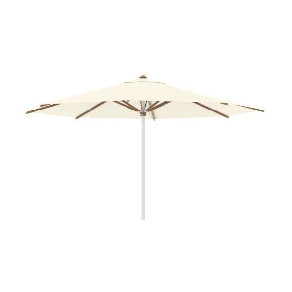 Shady parasol rvs / teak 450 rond ecru uni