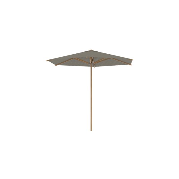 Shady Slim teak parasol 220 x 220 rond doek cappuccino