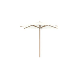 Shady Slim teak parasol 300 rond doek wit