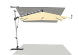 Sombrano S+ parasol rechthoekig 400 x 300, kleur 453 Vanilla