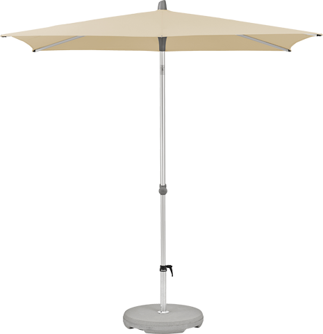 Alu-Smart parasol rechthoekig 210 x 150, kleur 422 Cream