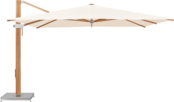 Aura parasol eucalyptushout 400 x 400, kleur 523 champagne