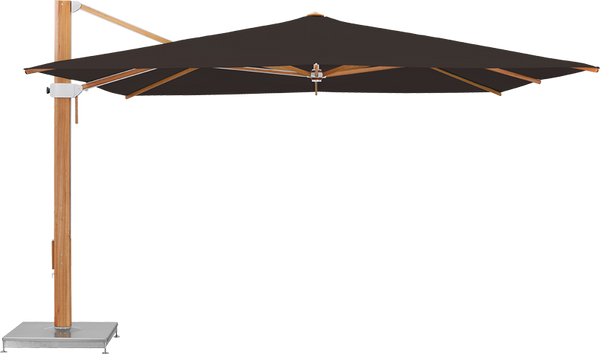 Aura parasol eucalyptushout 350 x 350,  kleur 615 black