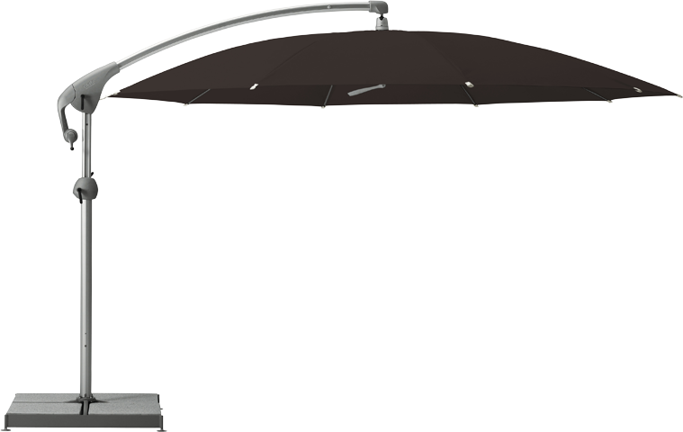 Pendalex P+ frame alu naturel zv 350 cm. rond black 615