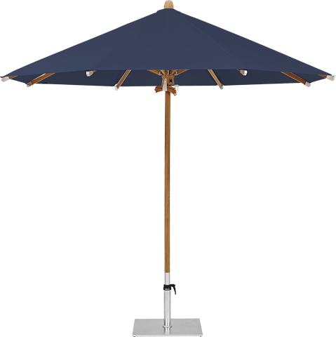 Teakwood parasol rond 300, kleur 439 Navy