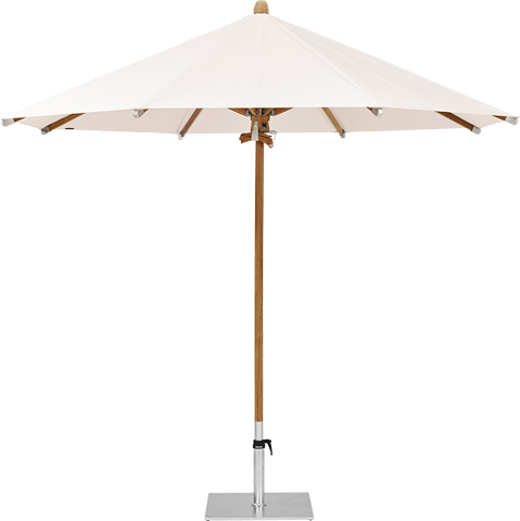 Teakwood parasol rond 300, kleur 453 Vanilla