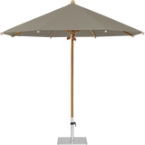 Teakwood parasol rond 300, kleur 461 Taupe