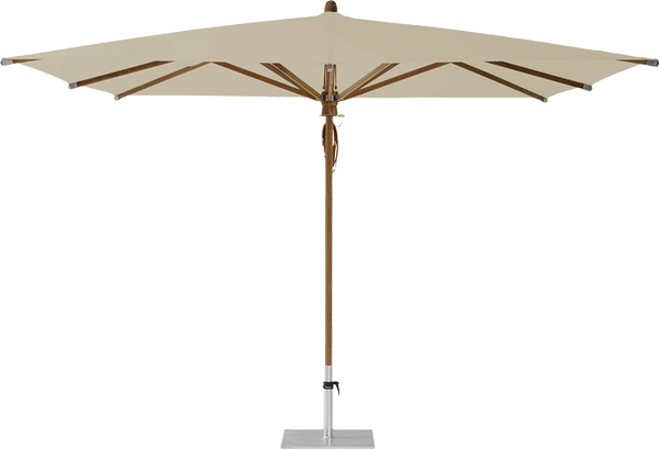 Teakwood parasol vierkant 330 x 330, kleur 422 Cream