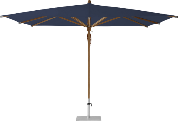 Teakwood parasol vierkant 330 x 330, kleur 439 Navy
